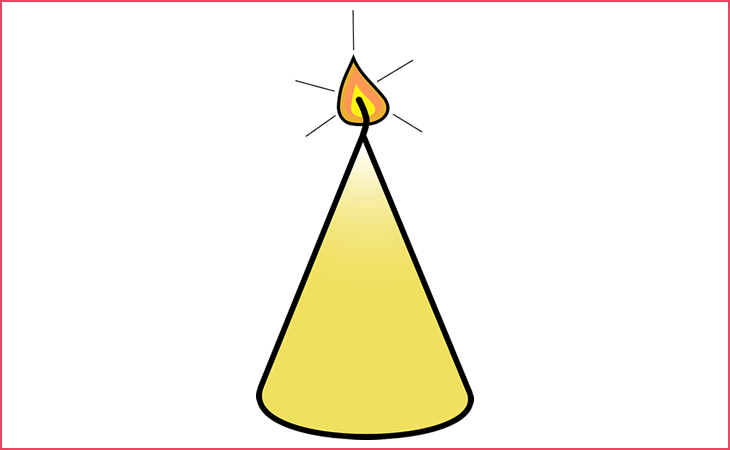 円錐形キャンドルの作り方